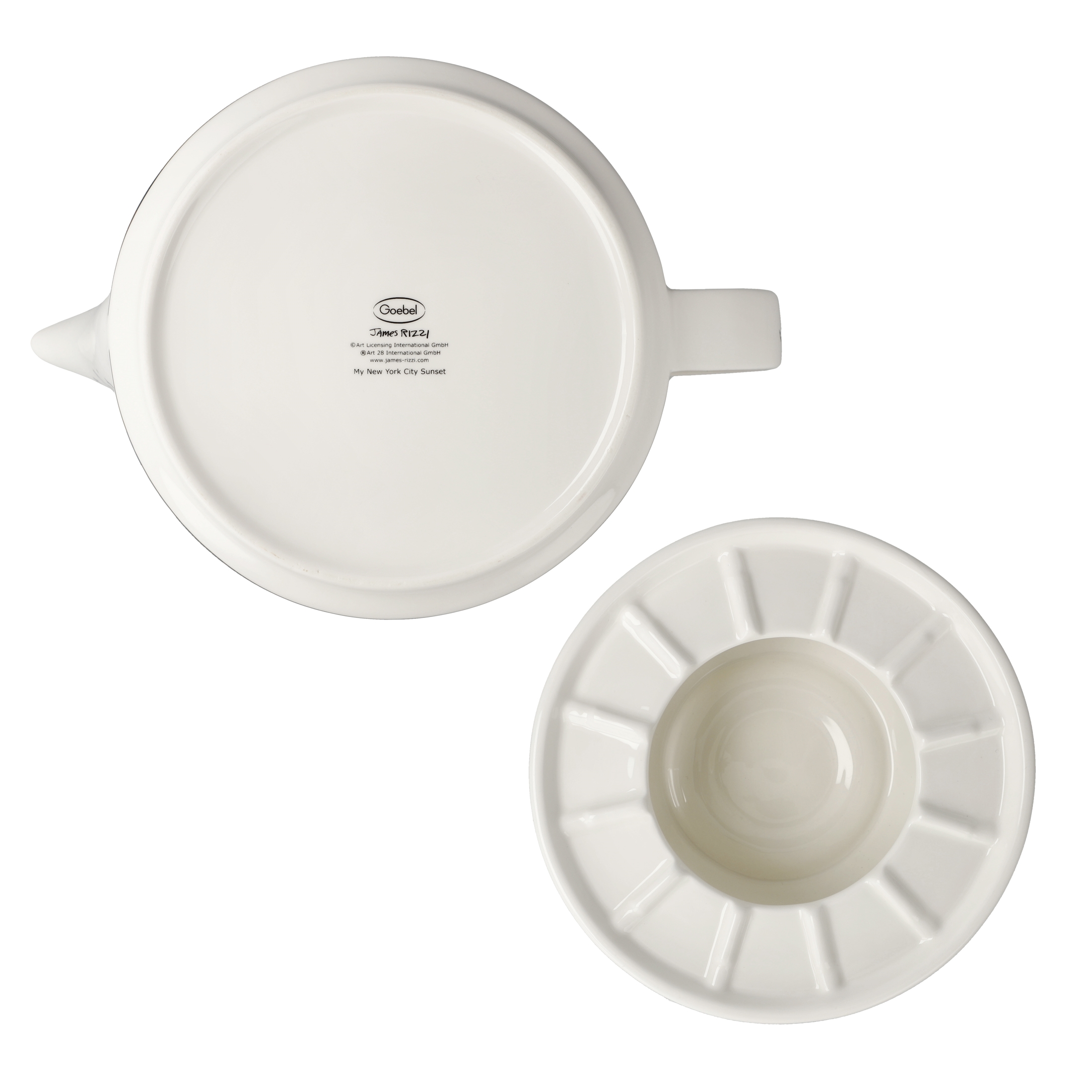 Goebel Pop Art James Rizzi Teekanne mit Stövchen My New York City Sunset – Bild 7