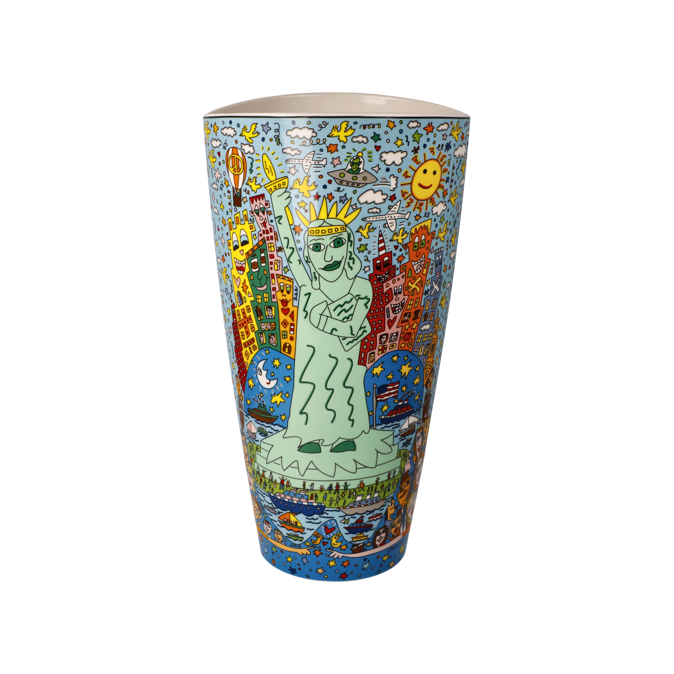 Goebel Pop Art James Rizzi Vase The Big Apple on Liberty – Bild 3