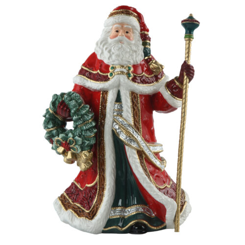 Goebel Figur Santa mit Kranz und Stab