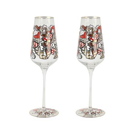 Goebel Pop Art Romero Britto Sektglas All We Need Is Love – Bild 2