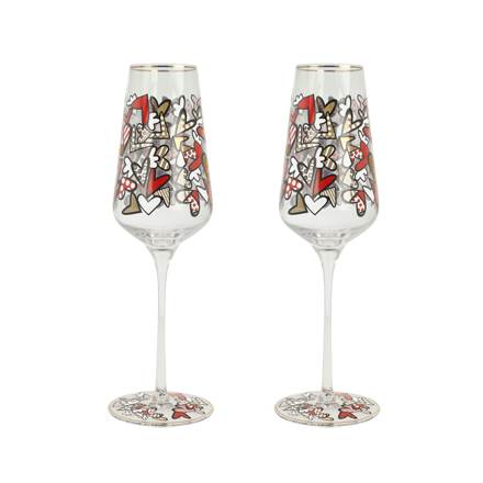 Goebel Pop Art Romero Britto Sektglas All We Need Is Love – Bild 3