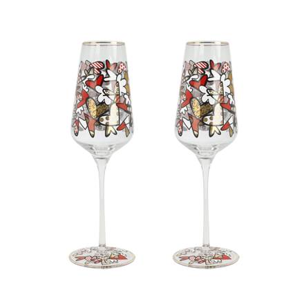 Goebel Pop Art Romero Britto Sektglas All We Need Is Love – Bild 4