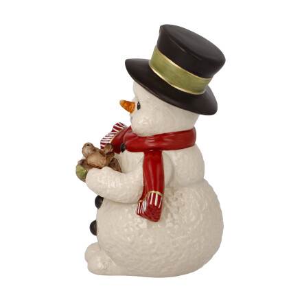 Figur Schneemann Zwitscherndes Vogelpaar – Bild 2