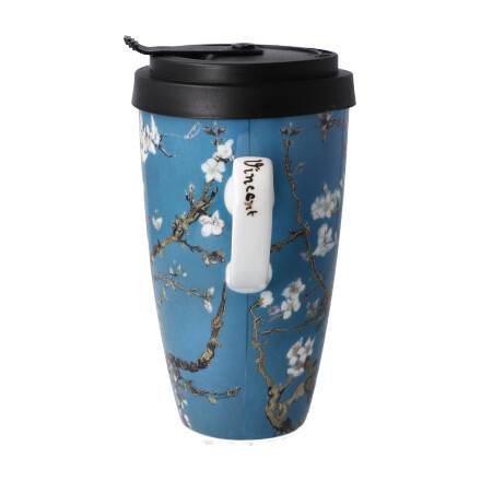 Vincent van Gogh Künstlertasse mit Deckel Mandelbaum blau – Bild 2
