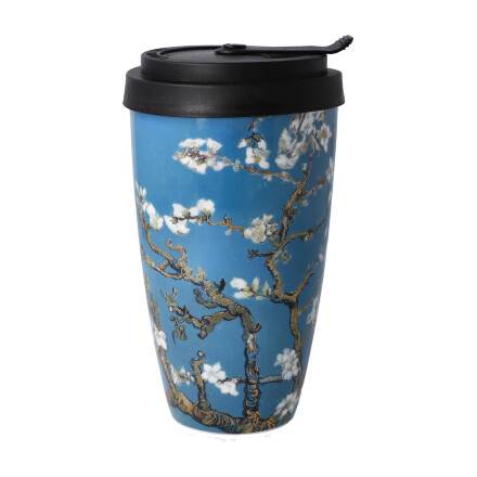 Vincent van Gogh Künstlertasse mit Deckel Mandelbaum blau – Bild 4