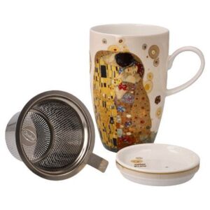 Goebel Artis Orbis Gustav Klimt Teetasse mit Deckel und Sieb Der Kuss