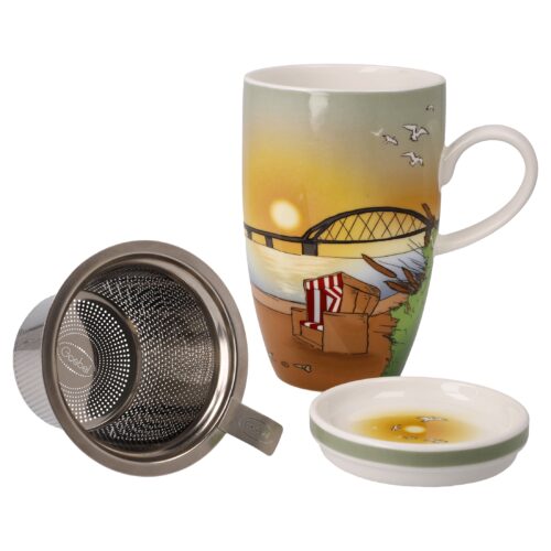 Goebel Scandic Home Teetasse mit Deckel und Sieb Seaview