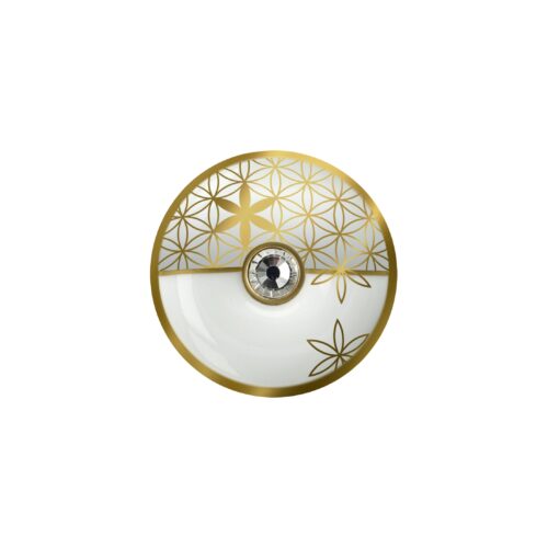 Goebel Lotus Brosche Blume des Lebens Weiß