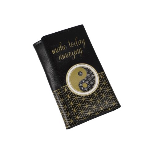 Goebel Lotus Schlüsselmäppchen Yin Yang Schwarz