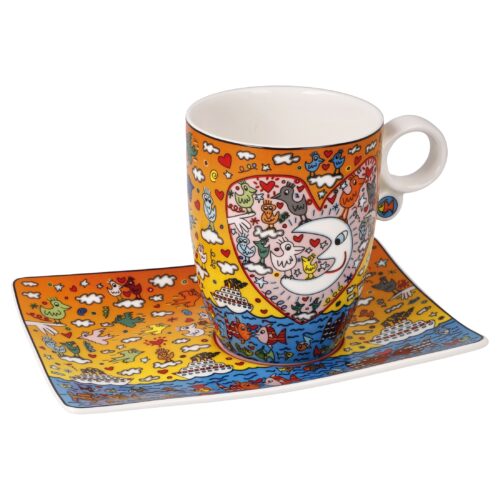 Goebel Pop Art James Rizzi Künstlertasse mit Untertasse The Romance of the Sea