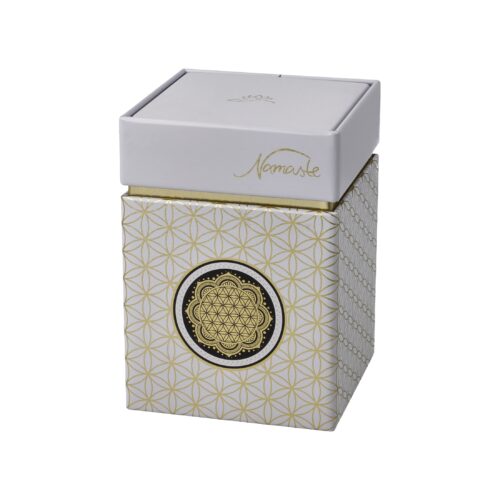 Goebel Lotus Teedose Blume des Lebens weiß