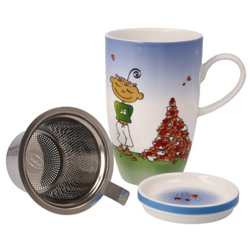 Der kleine Yogi Teetasse mit Deckel und Sieb Für Dich gesammelt