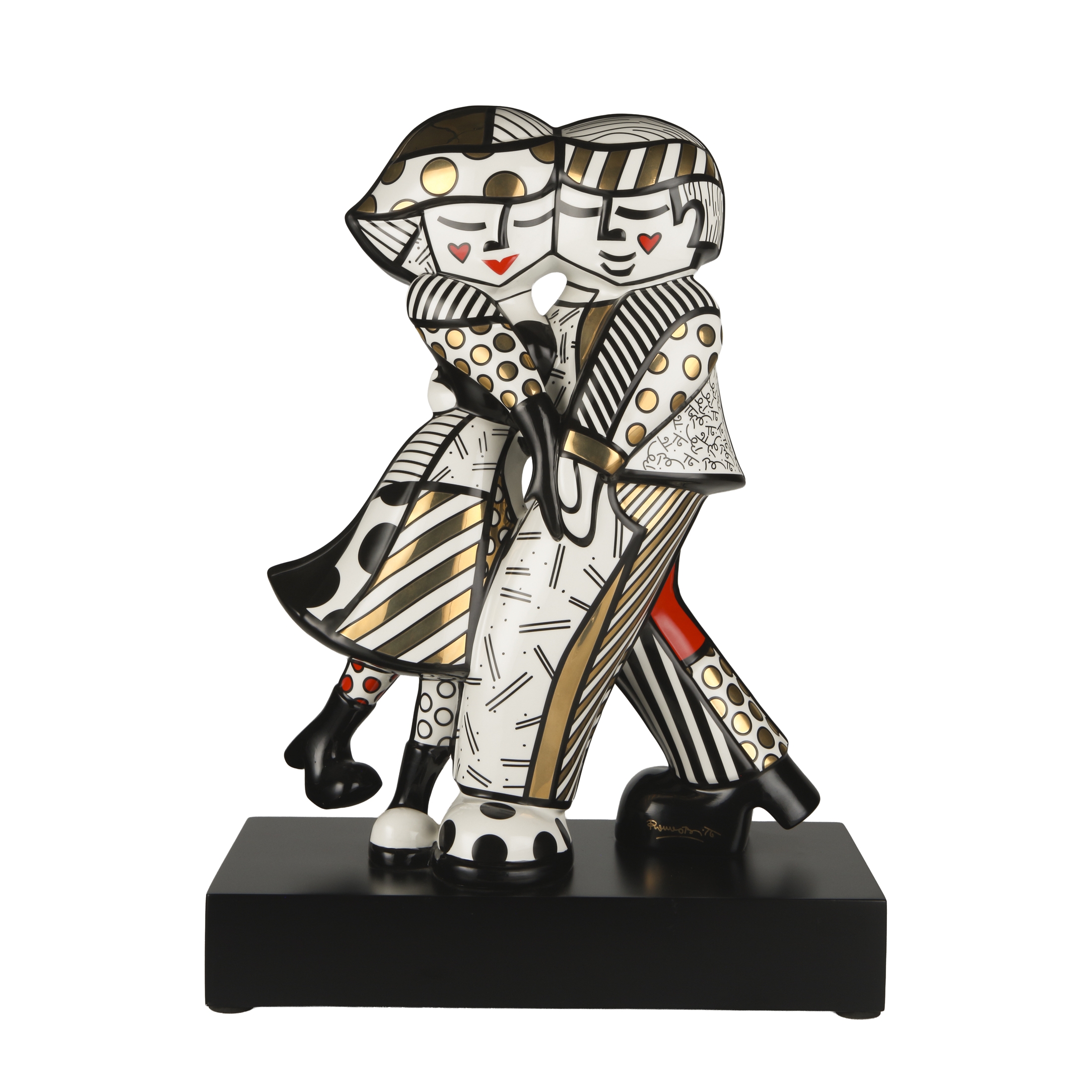 Goebel Pop Art Romero Britto Figur Golden Cheek to Cheek
