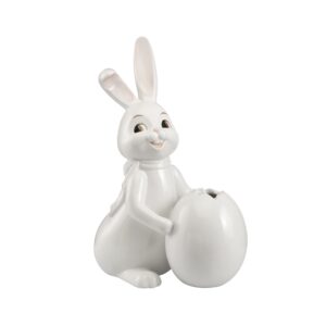 Hase mit Vase Snow White - Spring