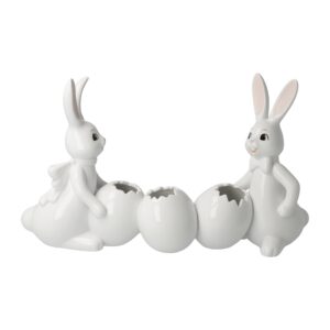 Hase mit Vase Snow White -Spring Feelings