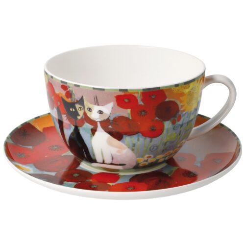 Goebel Rosina Wachtmeister Milchkaffeetasse Lestate in giardino