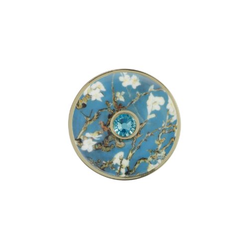 Goebel Vincent van Gogh Brosche Mandelbaum blau