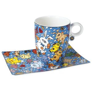 Goebel Pop Art Mauro Bergonzoli Künstlertasse mit Untertasse Magic Bunny Explosion