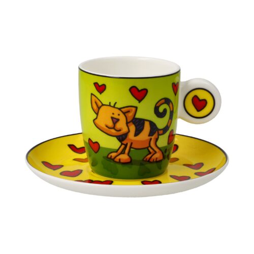 Goebel Pop Art Ed Heck Espressotasse Love Cat
