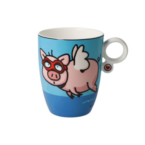 Goebel Pop Art Ed Heck Künstlertasse When Pigs Fly