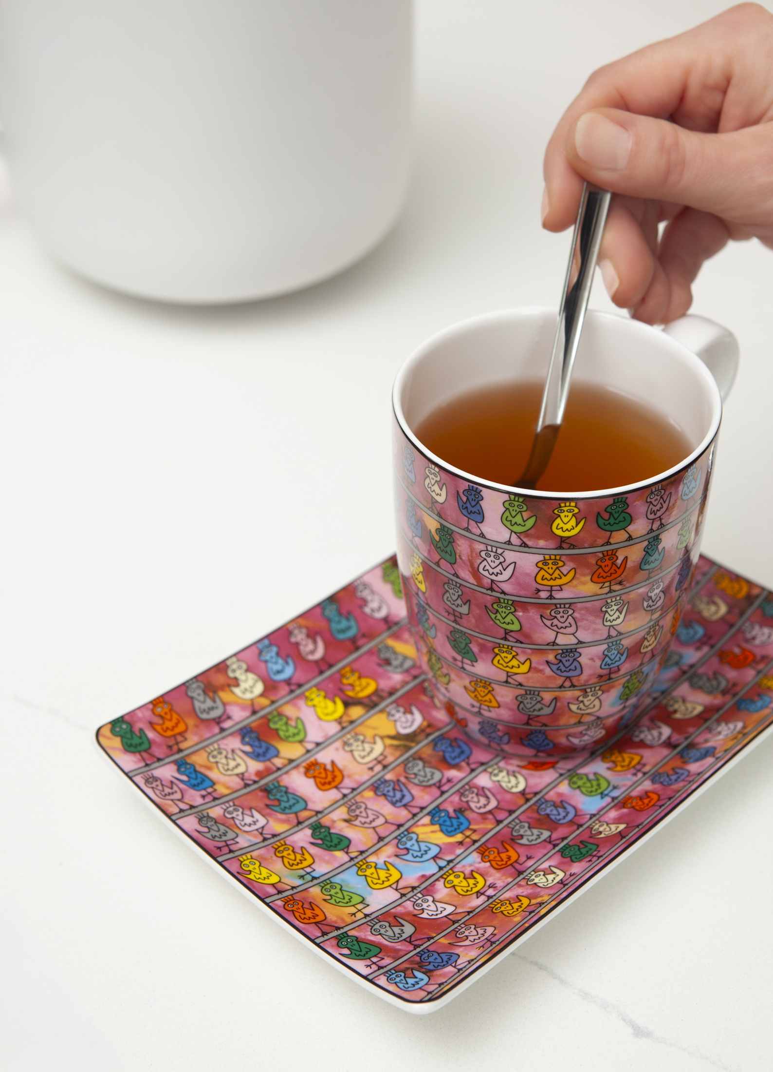 Goebel Pop Art James Rizzi Künstlertasse mit Untertasse We are the Birds – Bild 2