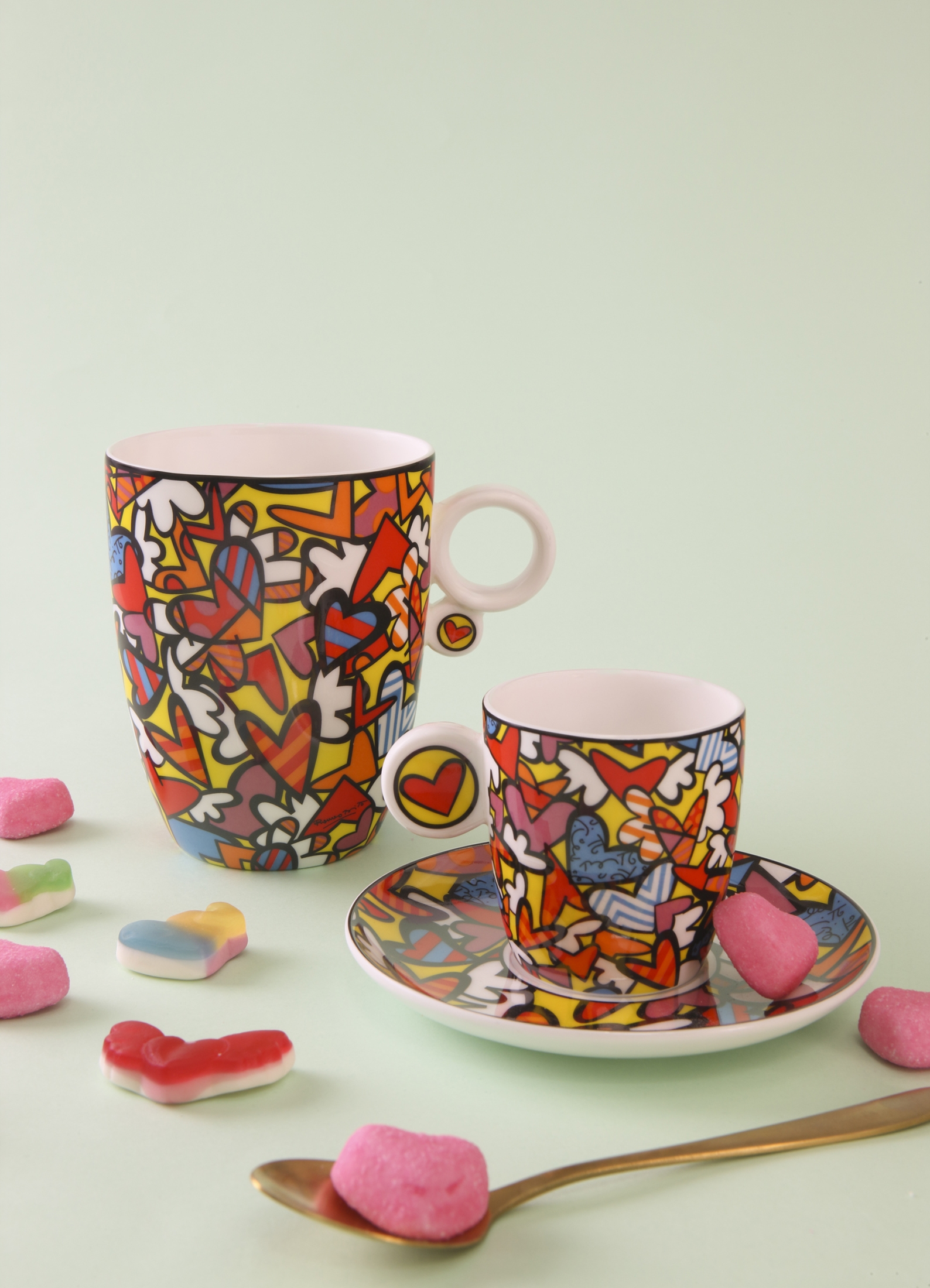 Goebel Pop Art Romero Britto Espressotasse All We Need is Love – Bild 2