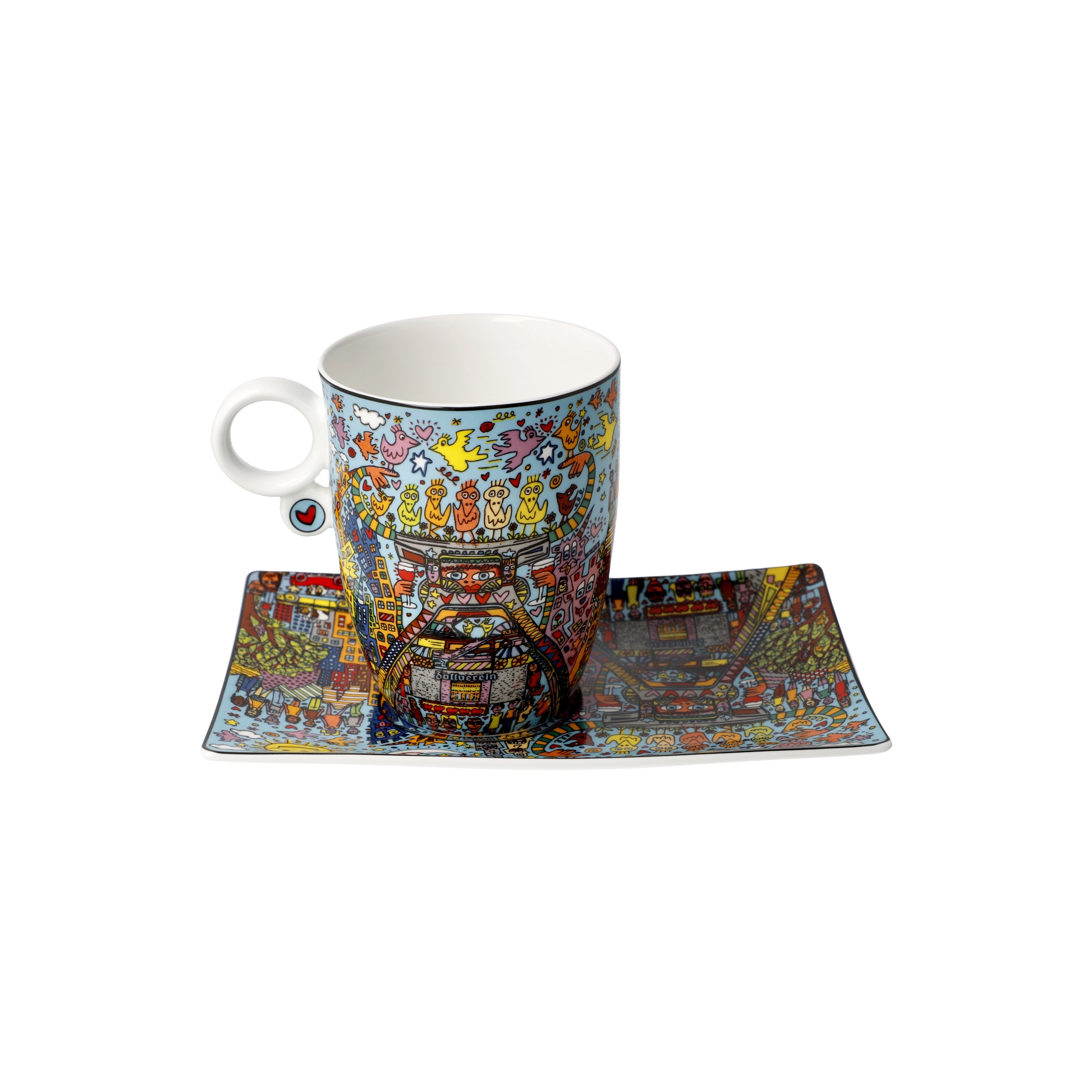 Goebel Pop Art James Rizzi Künstlertasse mit Untertasse Remenber those Cool Coal Days – Bild 3