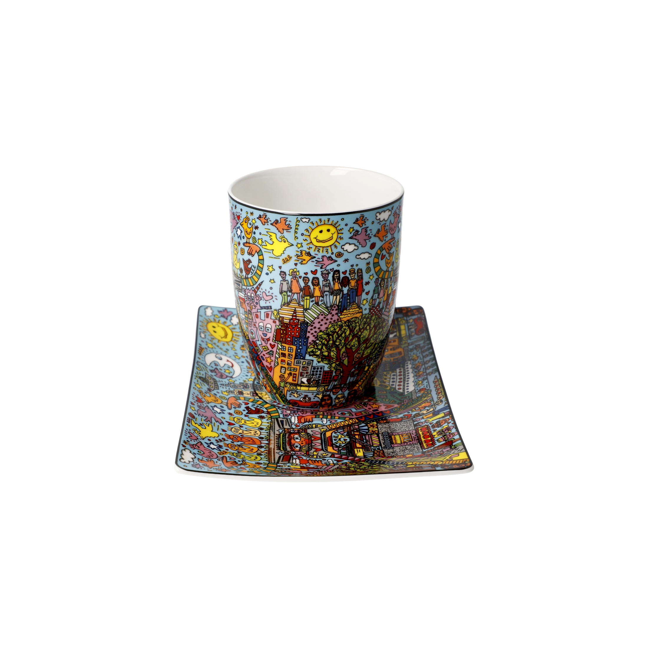 Goebel Pop Art James Rizzi Künstlertasse mit Untertasse Remenber those Cool Coal Days – Bild 4