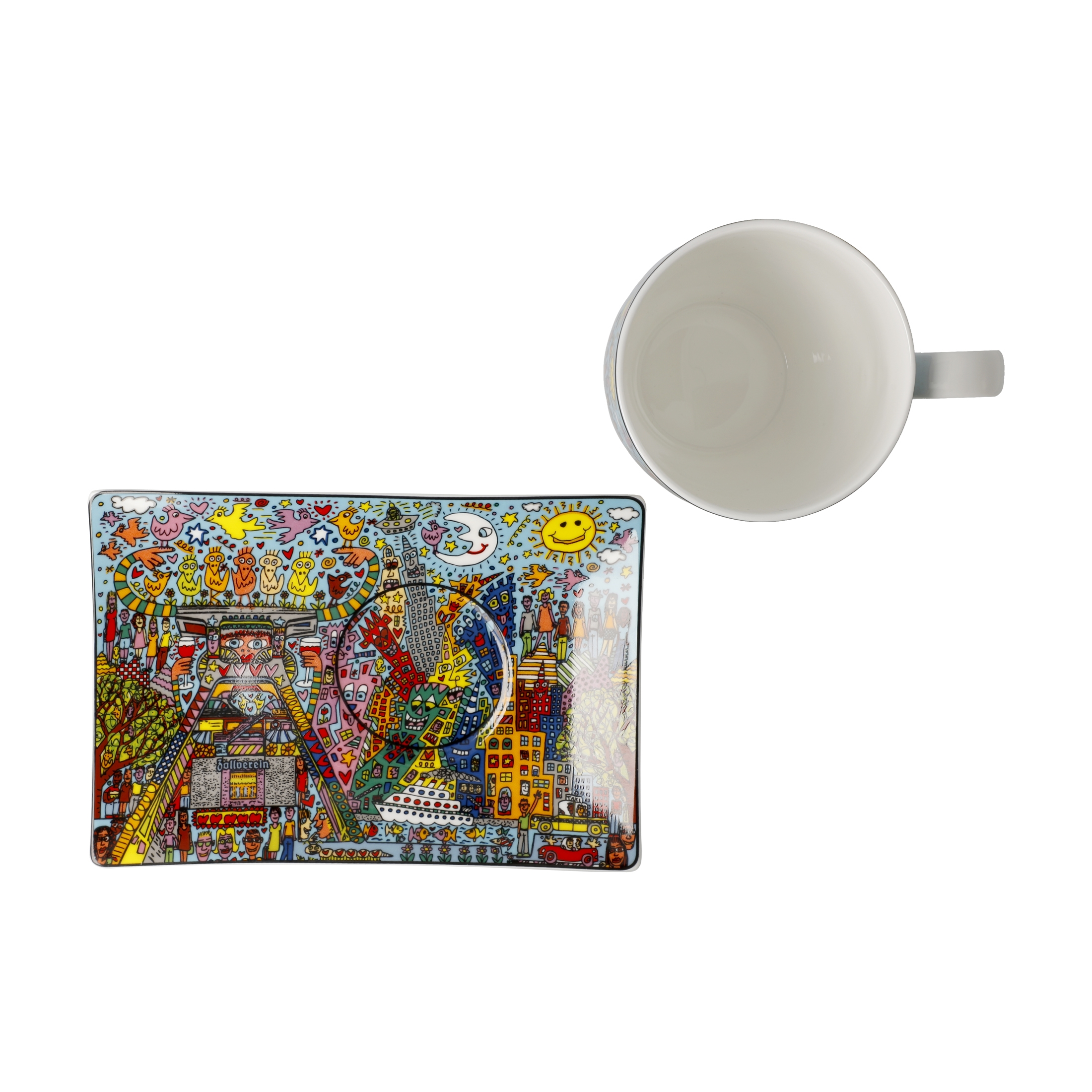 Goebel Pop Art James Rizzi Künstlertasse mit Untertasse Remenber those Cool Coal Days – Bild 5