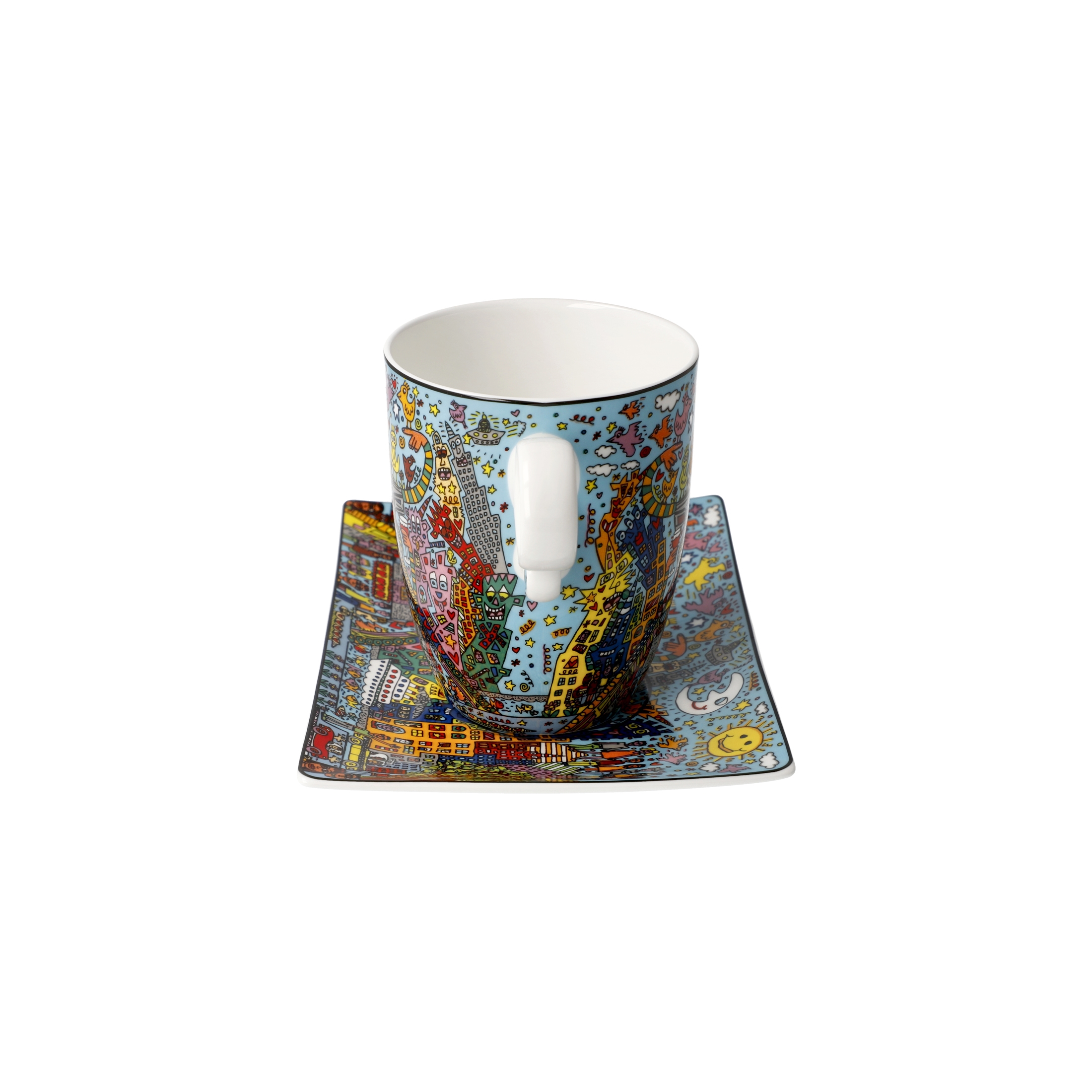 Goebel Pop Art James Rizzi Künstlertasse mit Untertasse Remenber those Cool Coal Days – Bild 2